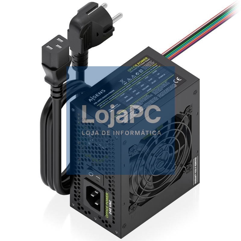 Fonte de alimentação SFX Aisens ASPC-500SFX-PSEBK/ 500W/ Ventoinha 8cm