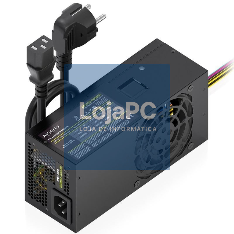 Fonte de alimentação TFX Aisens ASPC-500TFX-PSEBK/ 500W/ Ventoinha 8cm