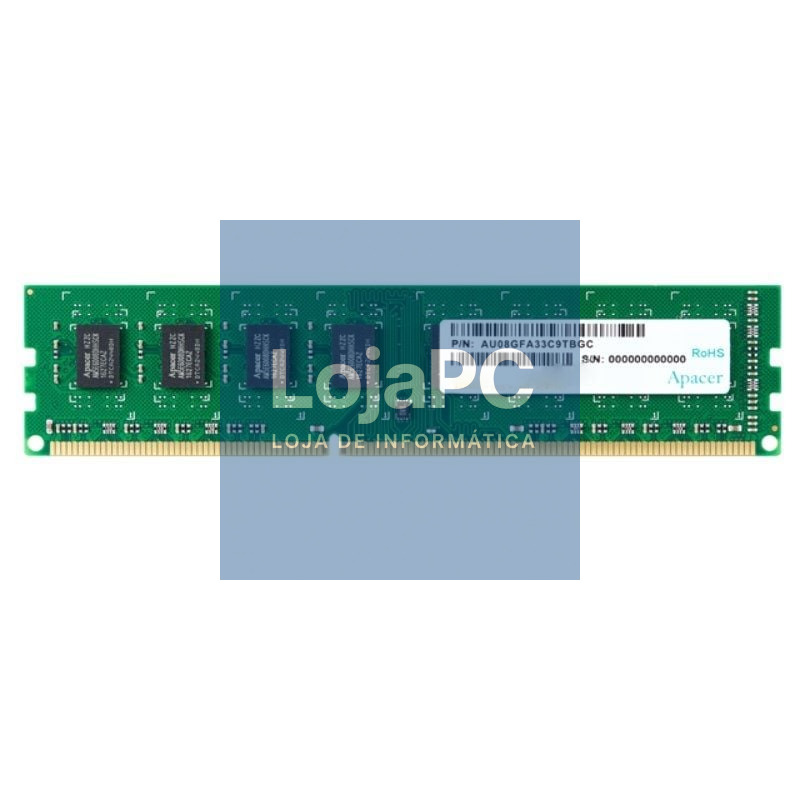 Memória RAM Apacer DL.08G2K.KAM 8GB/ DDR3/ 1600MHz/ 1.5V/ CL11/ DIMM
