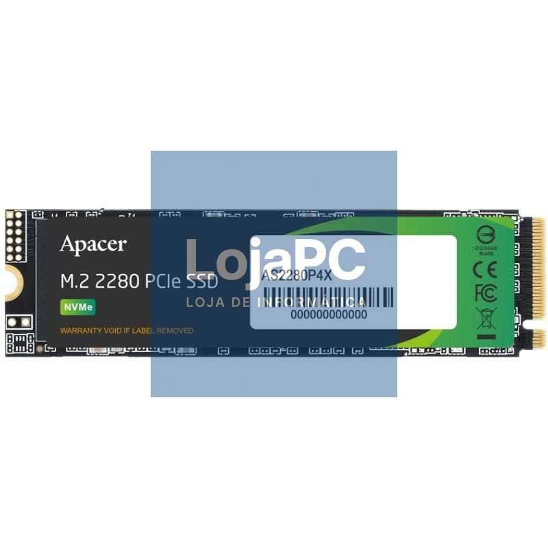 Disco SSD Apacer AS2280P4X 512GB/ M.2 2280 PCIe/ Full Capacity