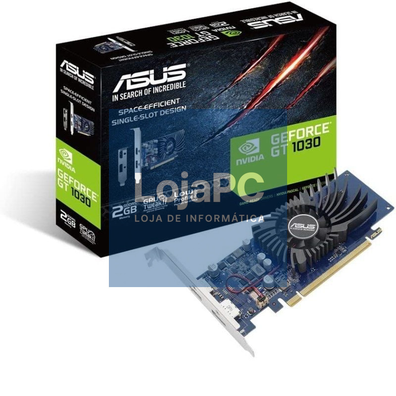 Placa gráfica Asus GeForce GT 1030/ 2GB GDDR5/ Compatível com Perfil Bajo