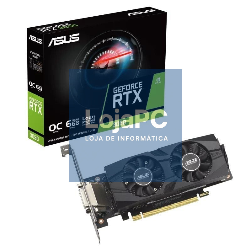 Placa gráfica Asus GeForce RTX 3050 LP BRK OC Edition/ 6GB GDDR6/ Compatível com Perfil Bajo
