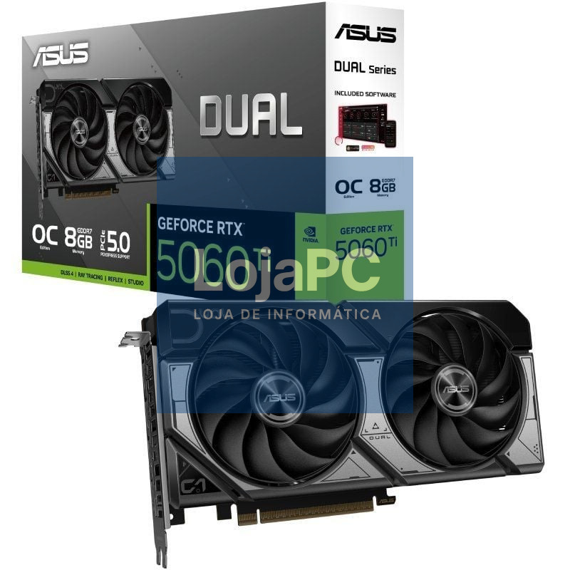 Placa gráfica Asus Dual GeForce RTX 5060 Ti OC/ 8GB GDDR7