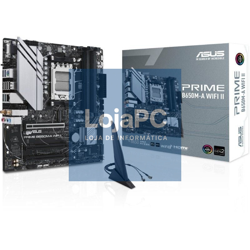 Placa-mãe Asus Prime B650M-A WIFI II Socket AM5/ DDR5/ PCIe 5.0/ Micro ATX