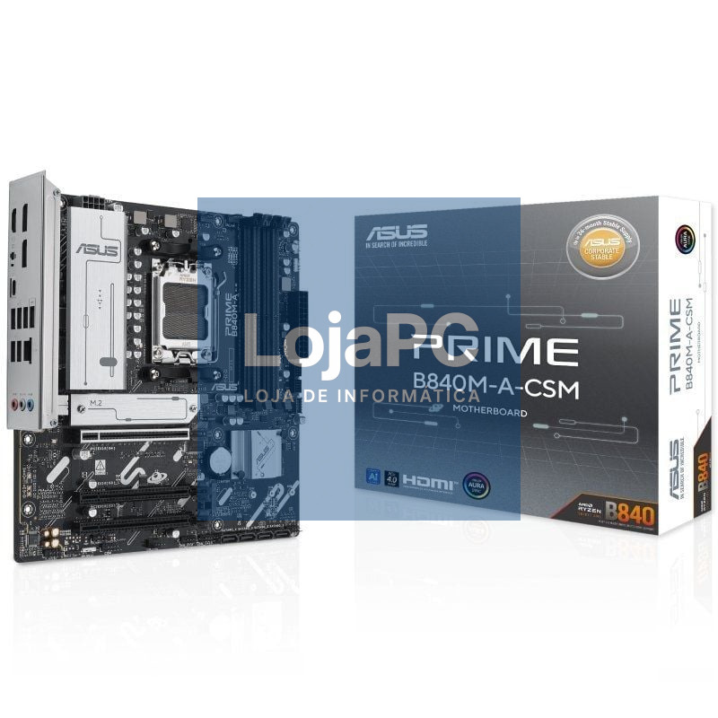 Placa-mãe Asus Prime B840M-A-CSM Socket AM5/ DDR5/ PCIe 4.0/ Micro ATX