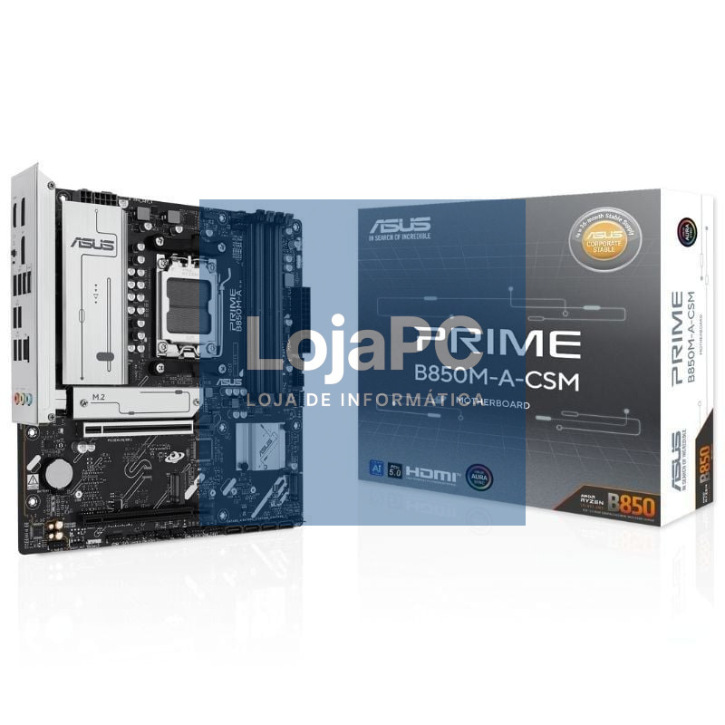 Placa-mãe Asus Prime B850M-A-CSM Socket AM5/ DDR5/ PCIe 5.0/ Micro ATX
