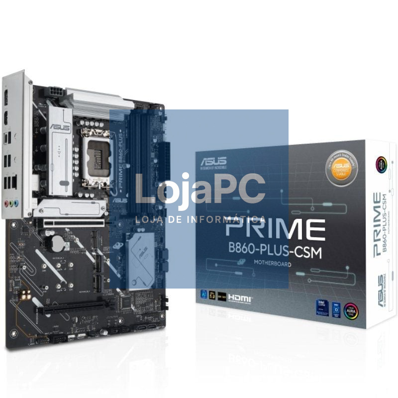 Placa-mãe Asus Prime B860-PLUS CSM Socket 1851/ DDR5/ PCIe 5.0