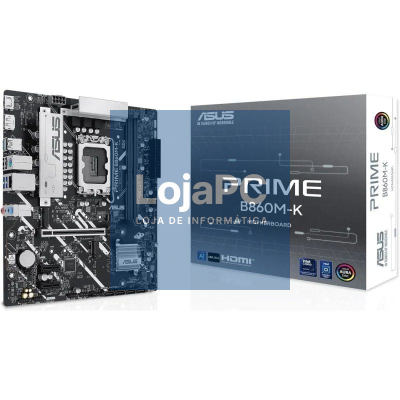 Placa-mãe Asus Prime B860M-K Socket 1851/ DDR5/ PCIe 5.0/ Micro ATX