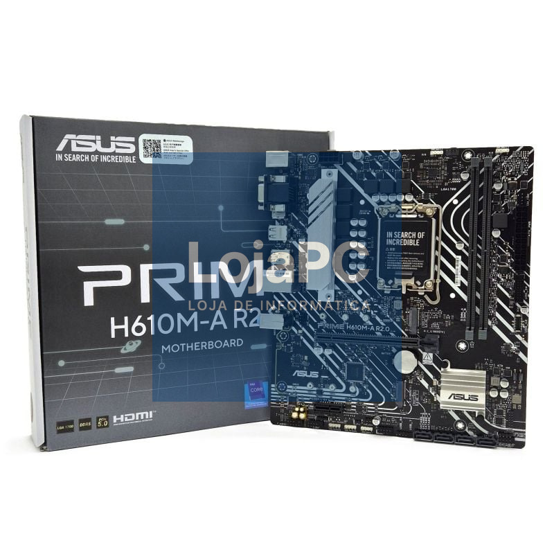 Placa-mãe Asus Prime H610M-A R2.0/ Socket 1700/ DDR5/ PCIe 4.0/ Micro ATX
