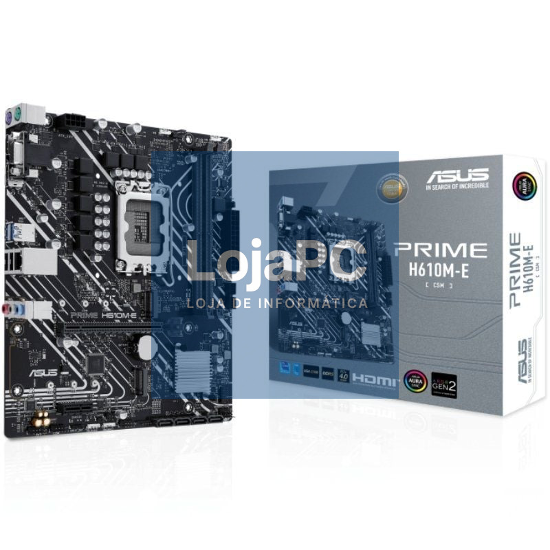 Placa-mãe Asus Prime H610M-E-CSM/ Socket 1700/ DDR5/ PCIe 4.0/ Micro ATX