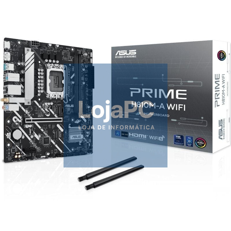 Placa-mãe Asus Prime H810M-A WIFI Socket 1851/ DDR5/ PCIe 4.0/ Micro ATX