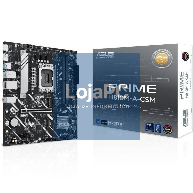 Placa-mãe Asus Prime H810M-A-CSM Socket 1851/ DDR5/ PCIe 4.0/ Micro ATX