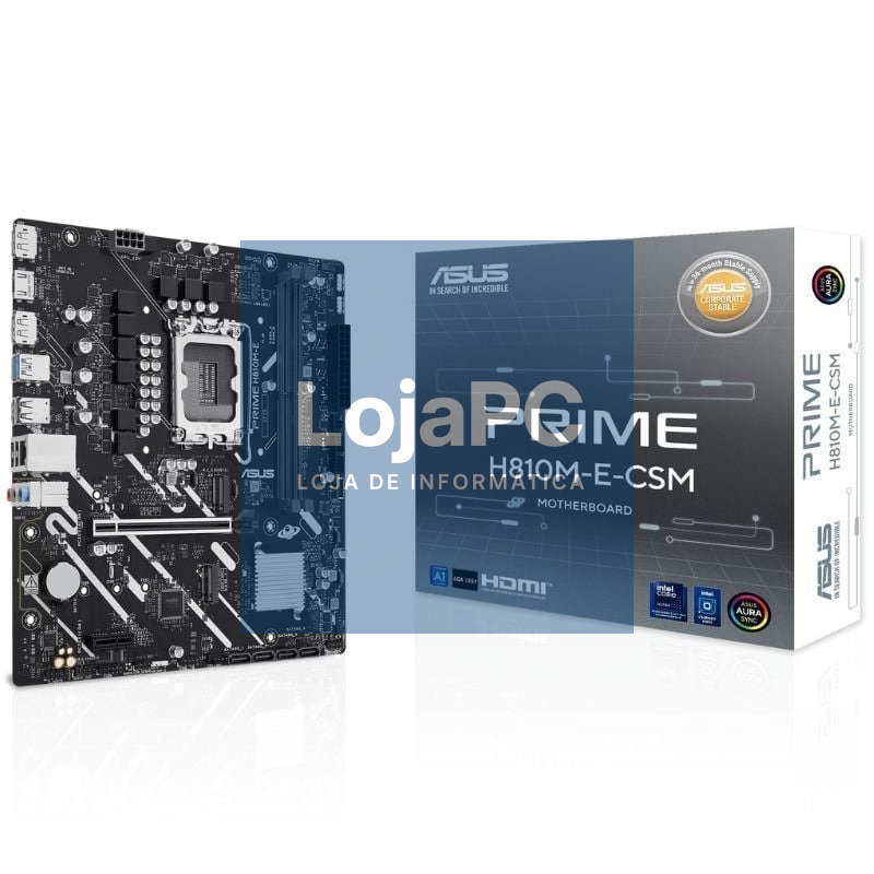 Placa-mãe Asus Prime H810M-E-CSM/ Socket 1851/ DDR5/ PCIe 4.0/ Micro ATX