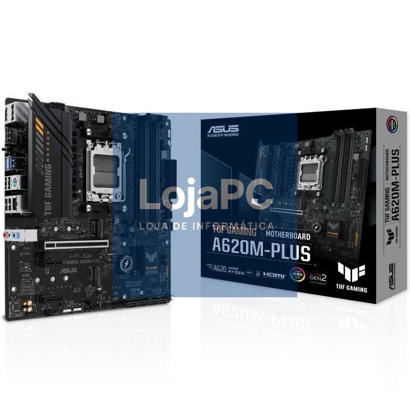 Placa-mãe Asus TUF GAMING A620M-PLUS Socket AM5/ DDR5/ PCIe 4.0/ Micro ATX