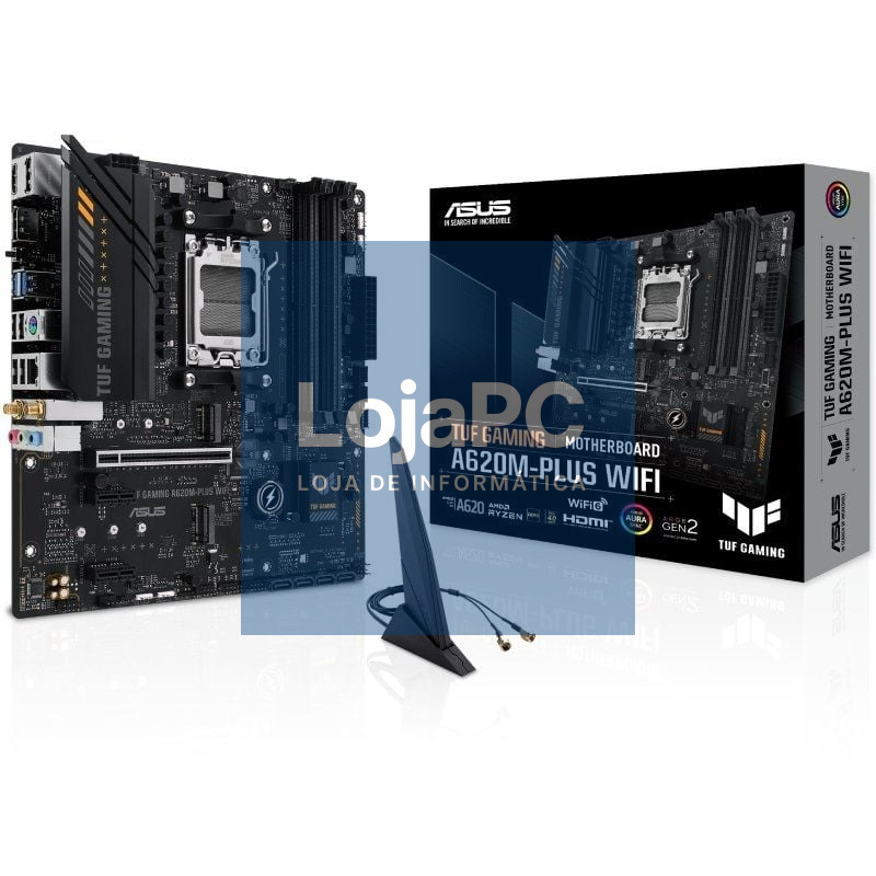 Placa-mãe Asus TUF GAMING A620M-PLUS WiFi Socket AM5/ DDR5/ PCIe 4.0/ Micro ATX