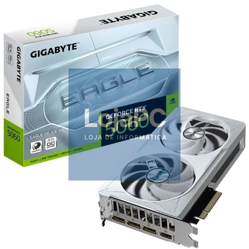 Placa gráfica Gigabyte GeForce RTX 5060 Eagle OC ICE/ 8GB GDDR7