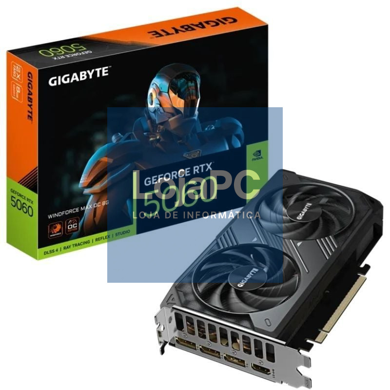 Placa gráfica Gigabyte GeForce RTX 5060 WindForce Max OC/ 8GB GDDR7