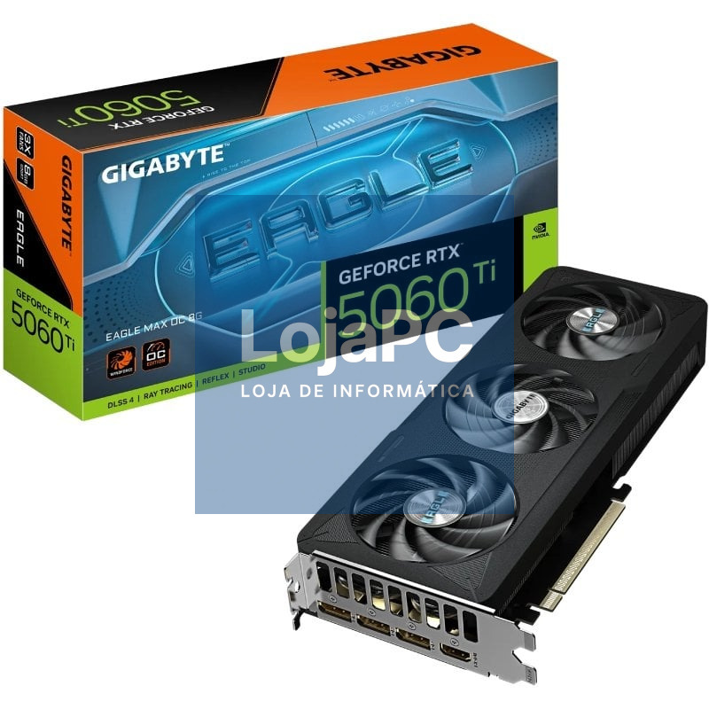 Placa gráfica Gigabyte GeForce RTX 5060 Ti EAGLE MAX OC/ 8GB GDDR7