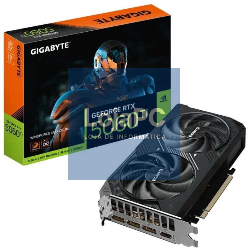 Placa gráfica Gigabyte GeForce RTX 5060 Ti WindForce Max OC/ 8GB GDDR7