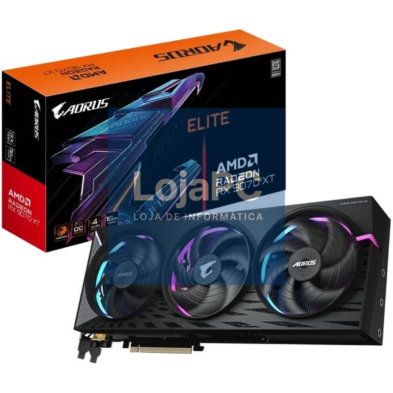 Placa gráfica Gigabyte AORUS Radeon RX 9070 XT Elite/ 16GB GDDR6