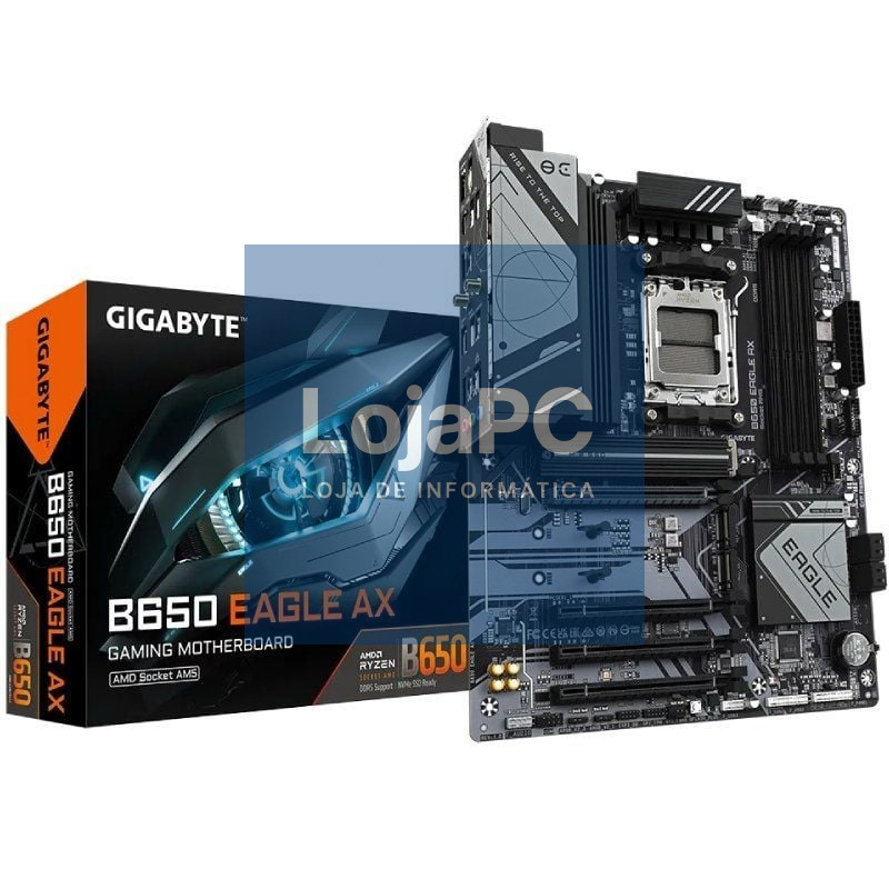 Placa-mãe Gigabyte B650 EAGLE AX Socket AM5/ DDR5/ PCIe 5.0