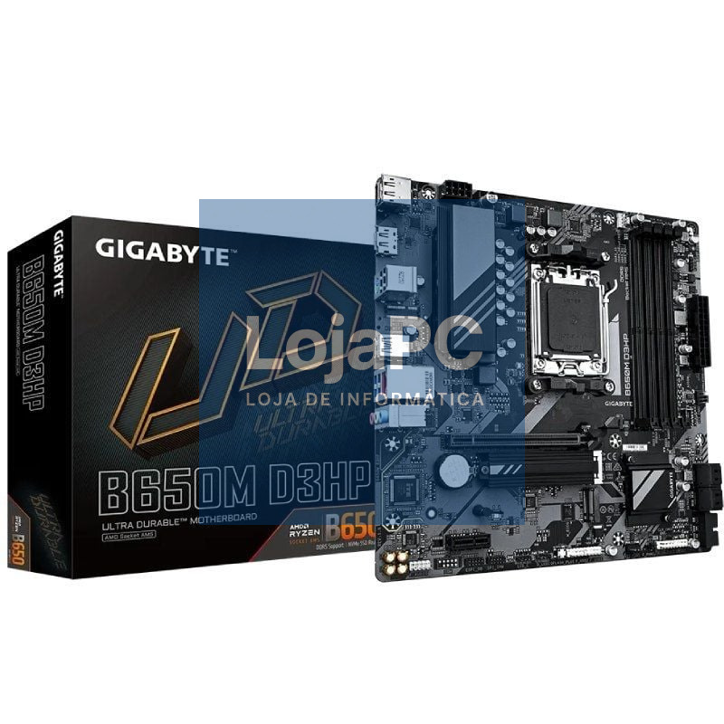 Placa-mãe Gigabyte B650M D3HP Socket AM5/ DDR5/ PCIe 4.0/ Micro ATX