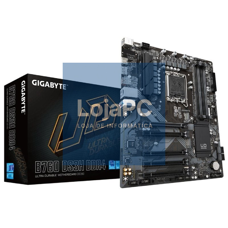 Placa-mãe Gigabyte B760 DS3H DDR4 Socket 1700/ DDR4/ PCIe 4.0