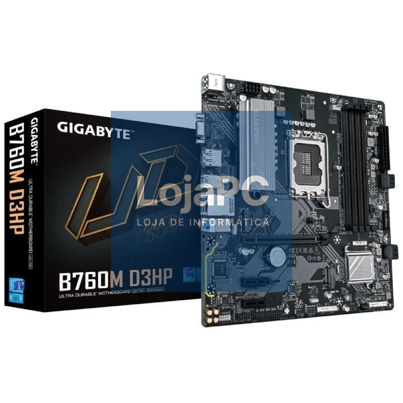Placa-mãe Gigabyte B760M D3HP Socket 1700/ DDR5/ PCIe 4.0/ Micro ATX