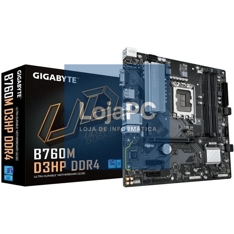 Placa-mãe Gigabyte B760M D3HP DDR4 Socket 1700/ DDR4/ PCIe 4.0/ Micro ATX