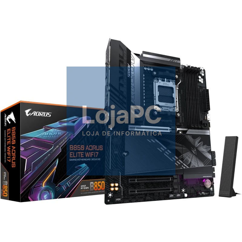 Placa-mãe Gigabyte B850 AORUS ELITE WIFI7 Socket AM5/ DDR5/ PCIe 5.0