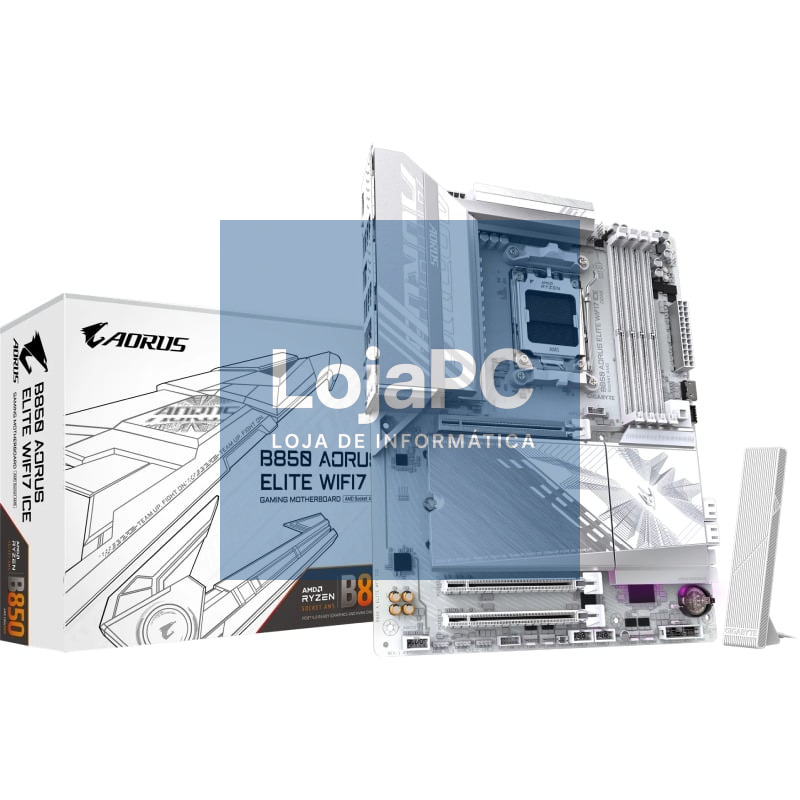 Placa-mãe Gigabyte B850 AORUS ELITE WIFI7 ICE Socket AM5/ DDR5/ PCIe 5.0