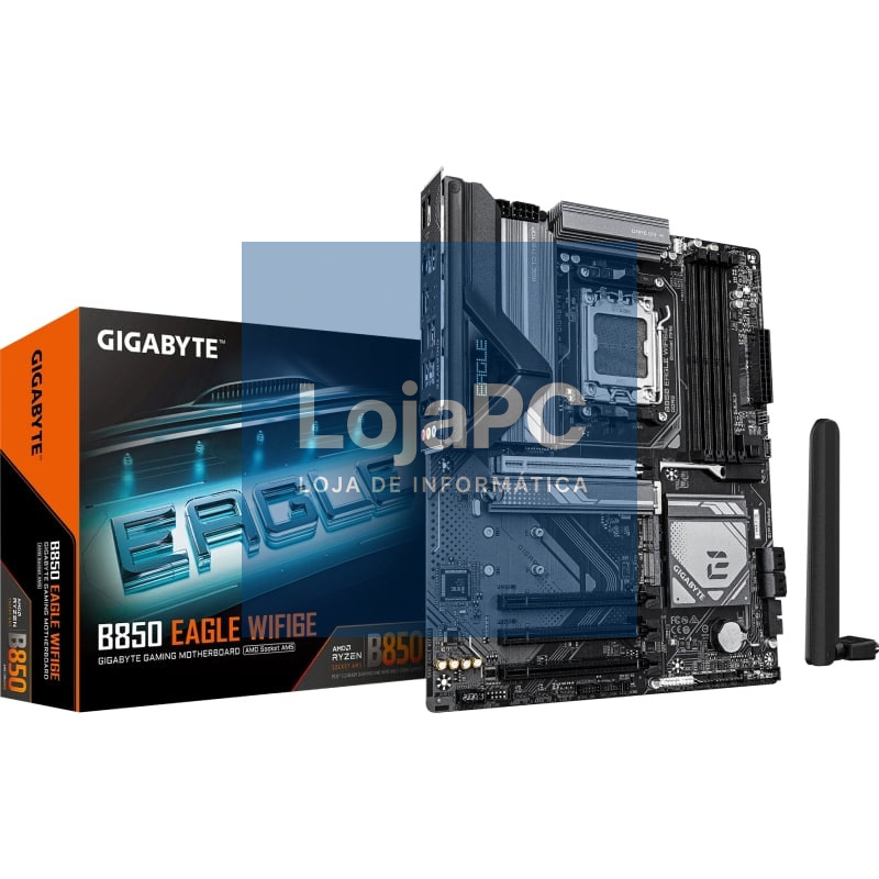 Placa-mãe Gigabyte B850 EAGLE WIFI6E Socket AM5/ DDR5/ PCIe 5.0