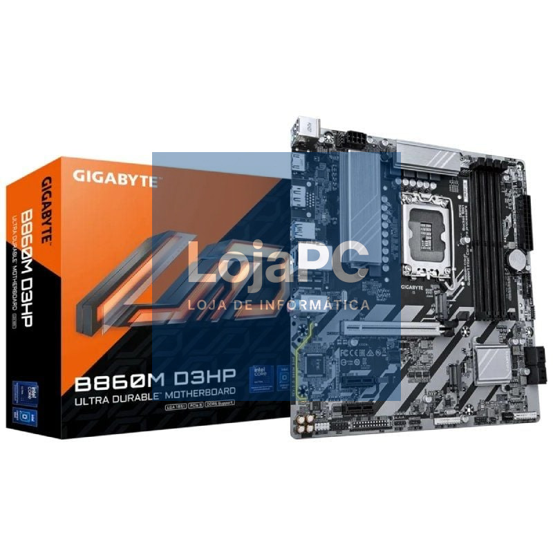 Placa-mãe Gigabyte B860M DS3H Socket 1851/ DDR5/ PCIe 5.0/ Micro ATX