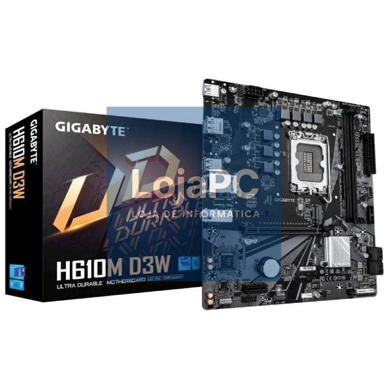 Placa-mãe Gigabyte H610M D3W Socket 1700/ DDR5/ PCIe 4.0/ Micro ATX