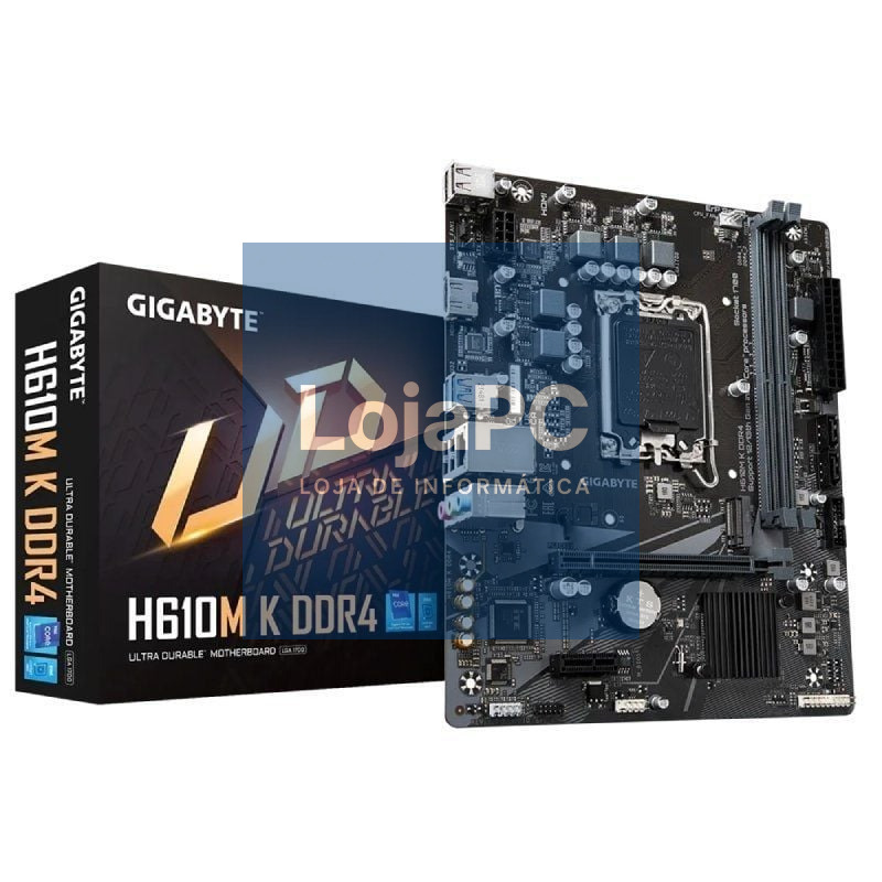 Placa-mãe Gigabyte H610M K DDR4 Socket 1700/ DDR4/ PCIe 4.0/ Micro ATX