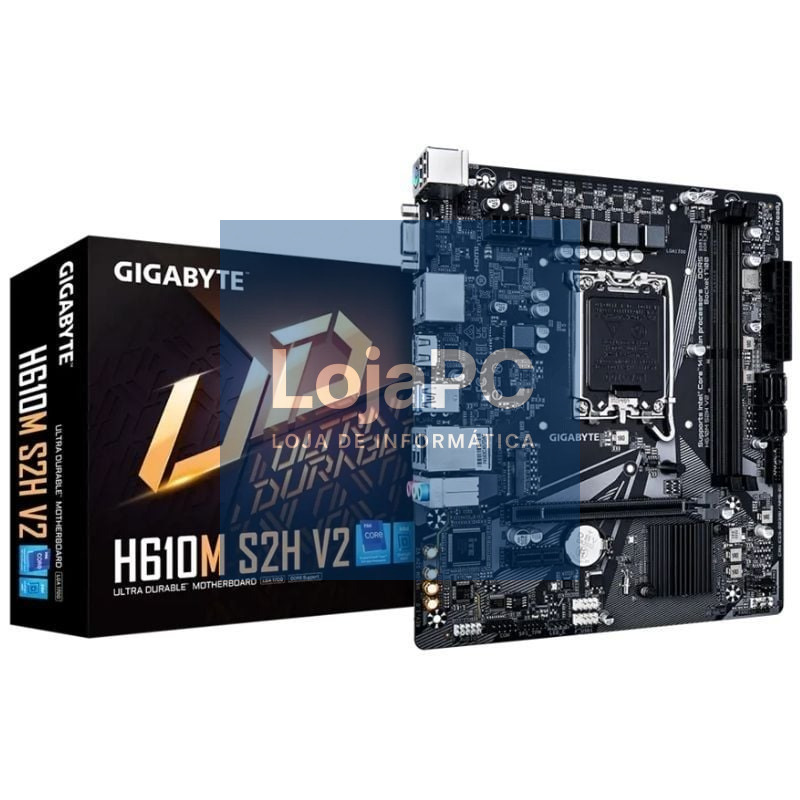 Placa-mãe Gigabyte H610M S2H V2 Socket 1700/ DDR5/ PCIe 4.0/ Micro ATX