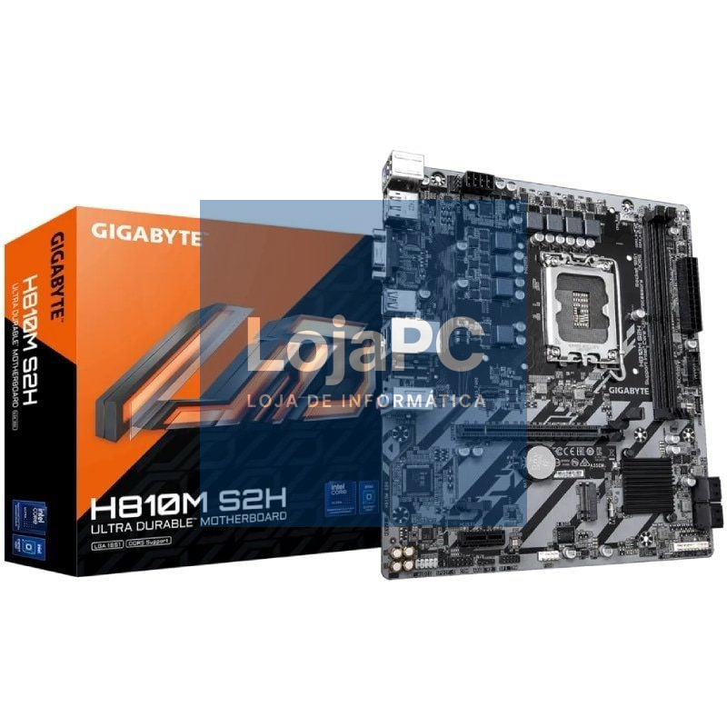 Placa-mãe Gigabyte H810M S2H Socket 1851/ DDR5/ PCIe 4.0/ Micro ATX