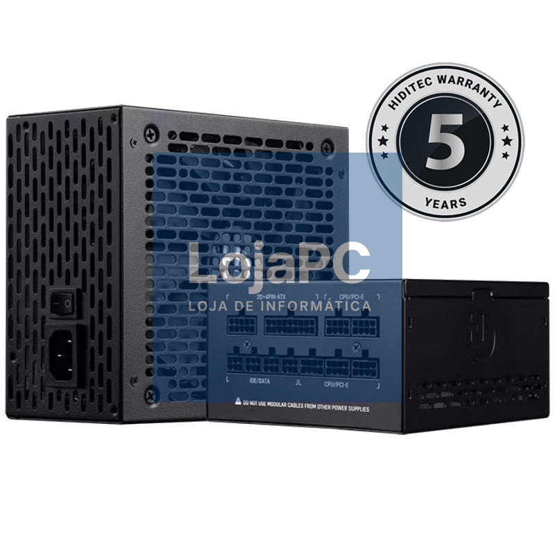 Fonte de alimentação Hiditec BZX650 BZ V2/ 650W/ Ventoinha 14cm/ 80 Plus Bronze