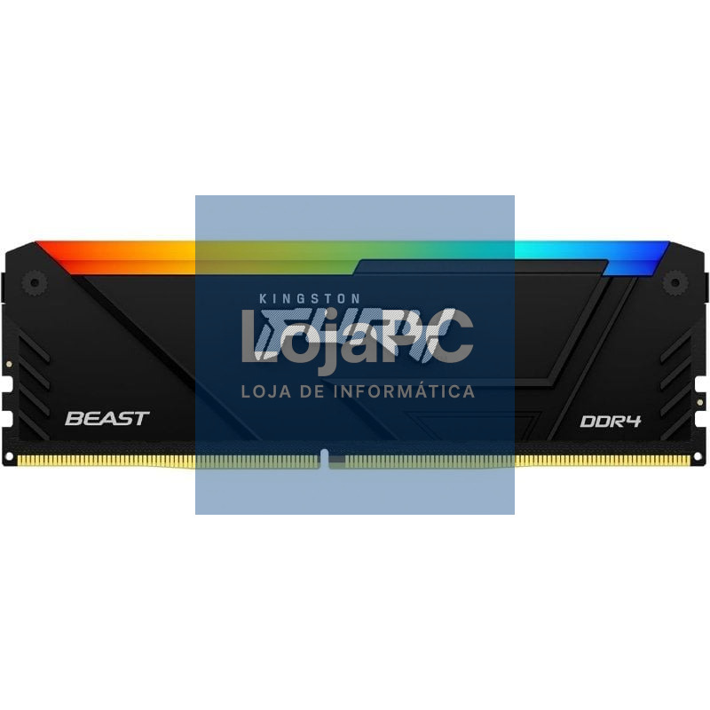 Memória RAM Kingston FURY Beast RGB 16GB/ DDR4/ 3200MHz/ 1.35V/ CL16/ DIMM