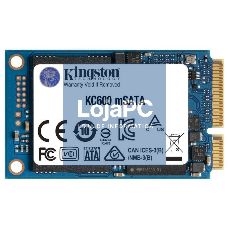 Disco SSD Kingston KC600 1TB/ mSATA/ Full Capacity