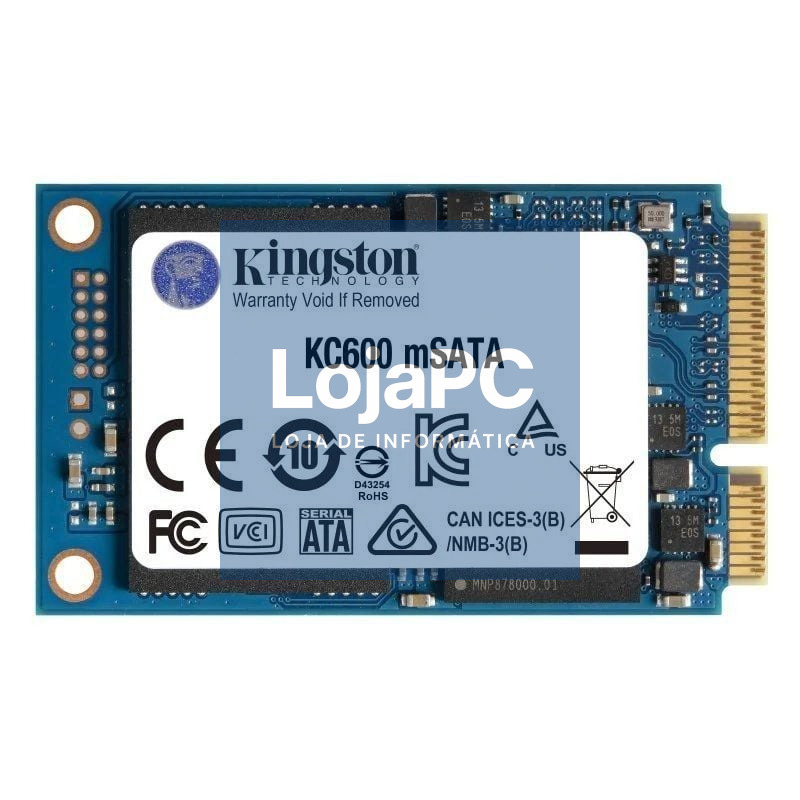Disco SSD Kingston KC600 512GB/ mSATA/ Full Capacity