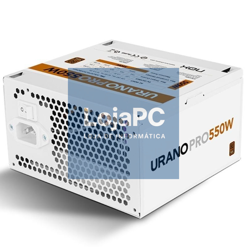 Fonte de alimentação Nox Hummer Urano Pro White/ 550W/ Ventoinha 12cm/ 80 Plus Bronze
