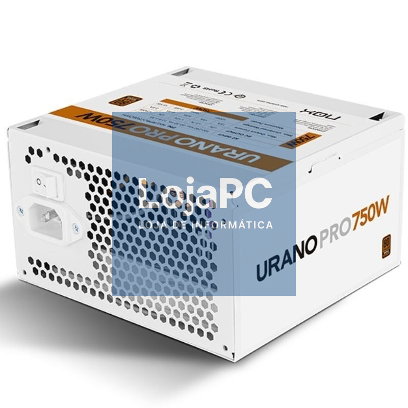 Fonte de alimentação Nox Hummer Urano Pro White/ 750W/ Ventoinha 12cm/ 80 Plus Bronze/ Branca