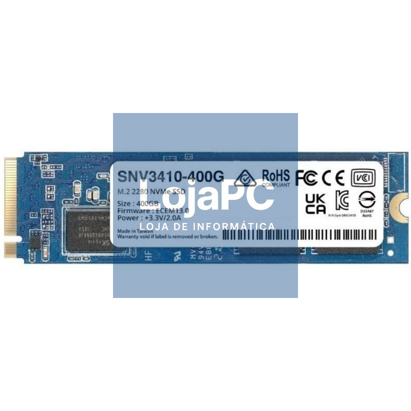 Disco SSD Synology SNV3410 400GB/ M.2 2280 PCIe Gen3