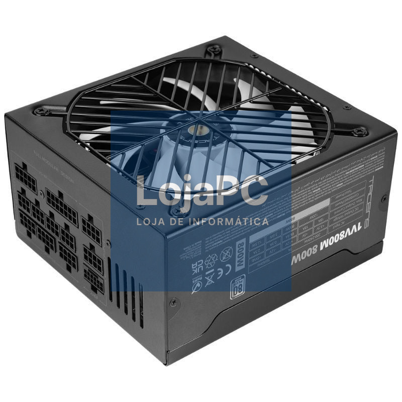 Fonte de alimentação Tacens 1VV800M/ 800W/ Ventoinha 14cm/ ATX 3.1/ PCIe 5.1/ 80 Plus Silver