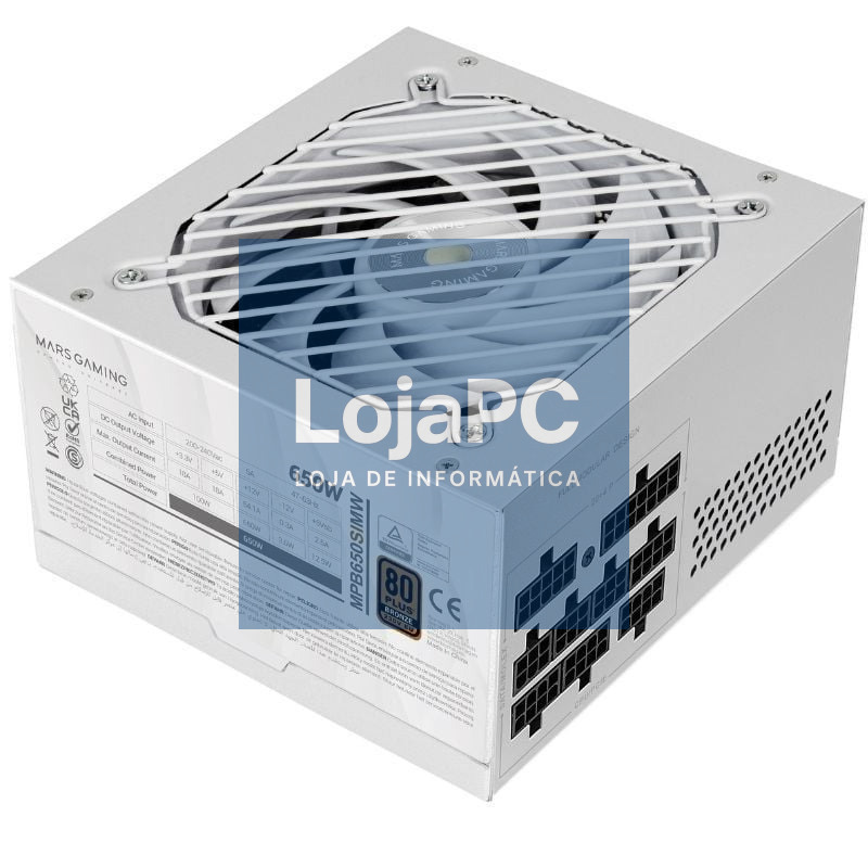 Fonte de alimentação Mars Gaming MPB650SIM/ 650W/ Ventoinha 12cm/ 80 Plus Bronze