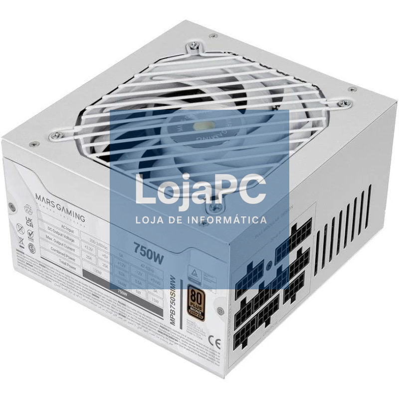 Fonte de alimentação Mars Gaming MPB750SIM/ 750W/ Ventoinha 14cm/ 80 Plus Bronze