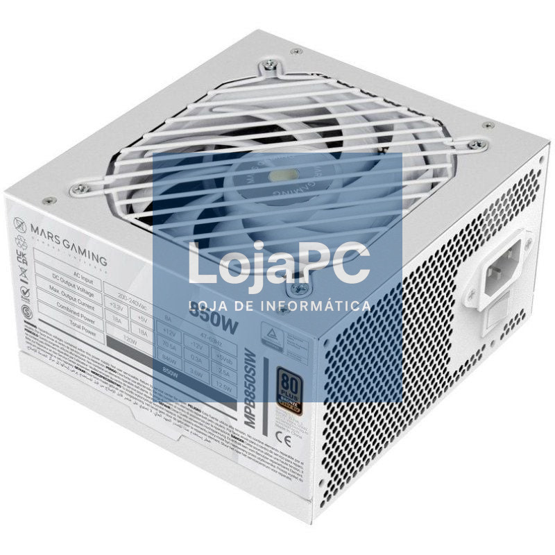 Fonte de alimentação Mars Gaming MPB850SI/ 850W/ Ventoinha 12cm/ 80 Plus Bronze