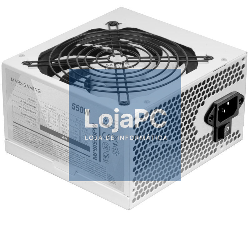 Fonte de alimentação Mars Gaming MPIII550P/ 550W/ Ventoinha 12cm
