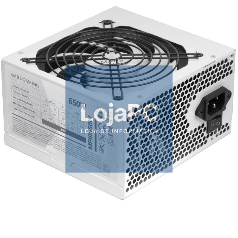 Fonte de alimentação Mars Gaming MPIII650W/ 650W/ Ventoinha 12cm